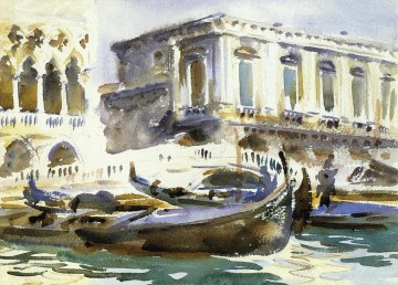  Venice Works - Venice The Prison boat John Singer Sargent watercolor